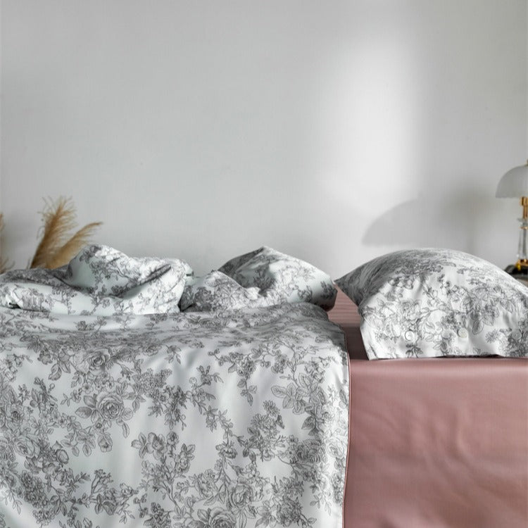 Gray Floral Reverie Bedding Set