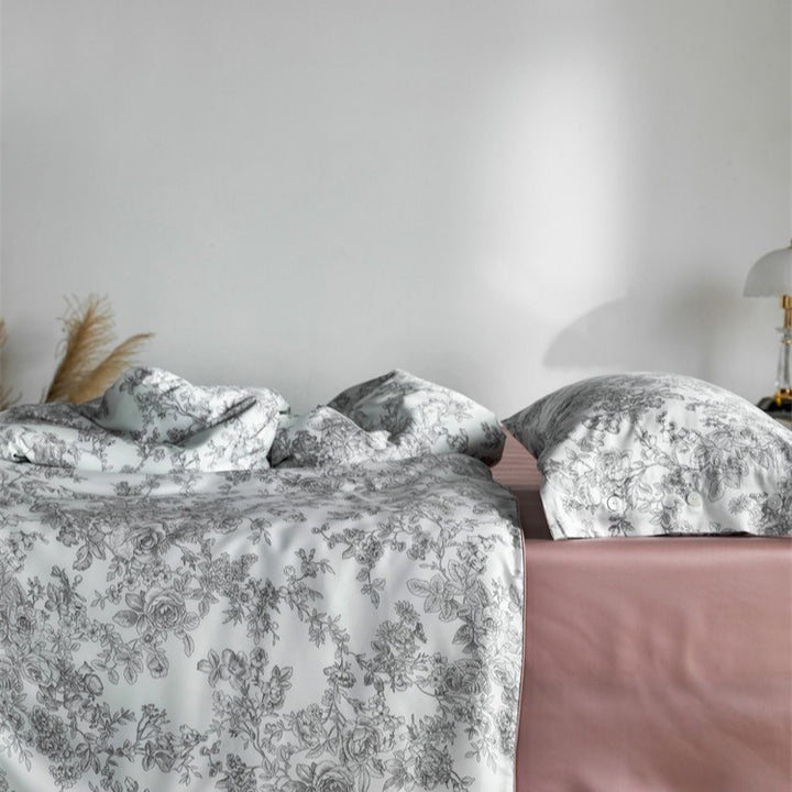 Gray Floral Reverie Bedding Set