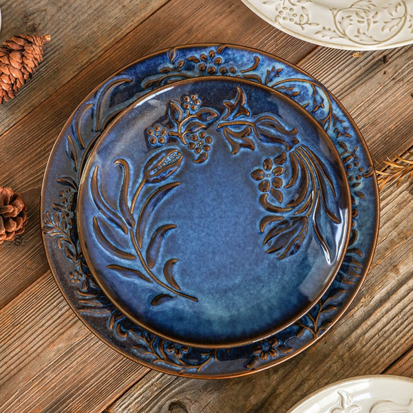 Vintage Blue Flora Dinnerware