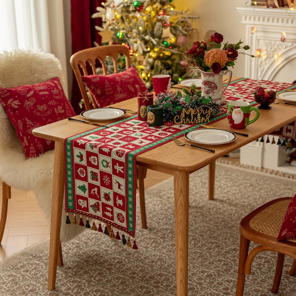 Christmas Checked Table Runner