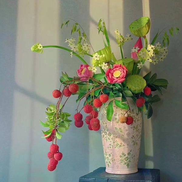 Green Garden Ceramic Vase