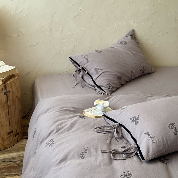 Herb Embroidery Bedding Set