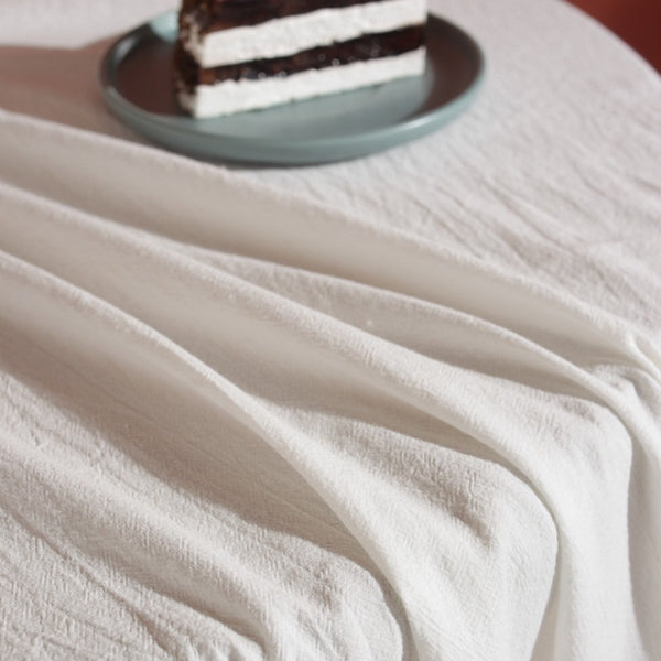 Block Colour Ruffle Round Tablecloth