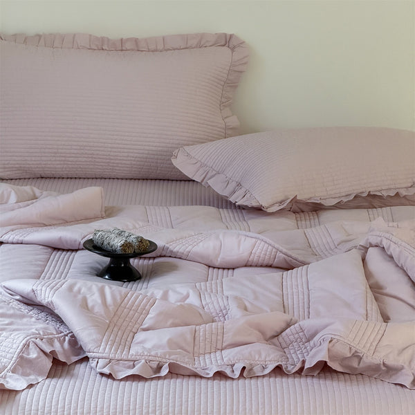 Soft Cream Summer Quilted Blanket