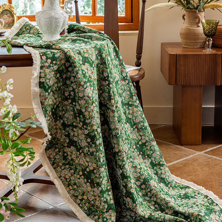 Grandma's Garden Round Tablecloth