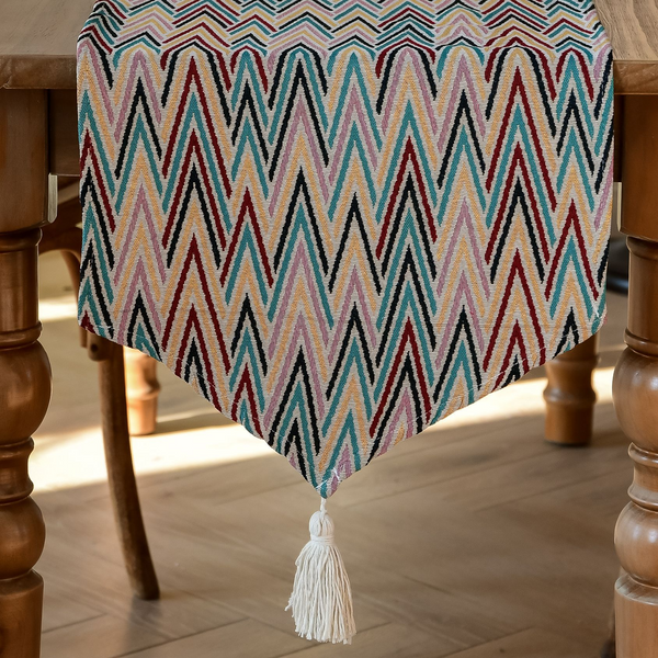 Rainbow Herringbone Table Runner