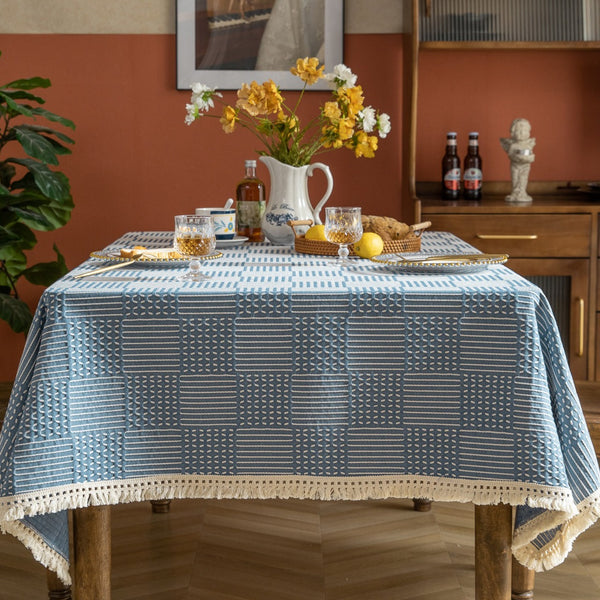 Vintage Geo Weave Tablecloth
