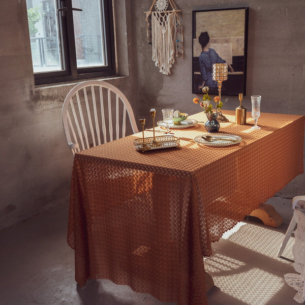 Rustic Ripple Lace Tablecloth