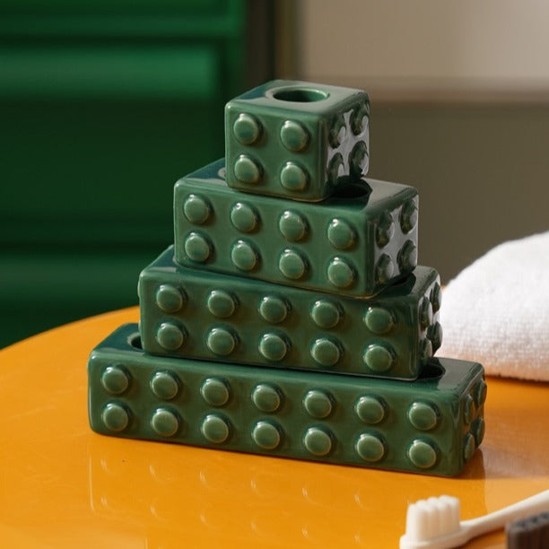Colourful Block Toothbrush Holder Bath