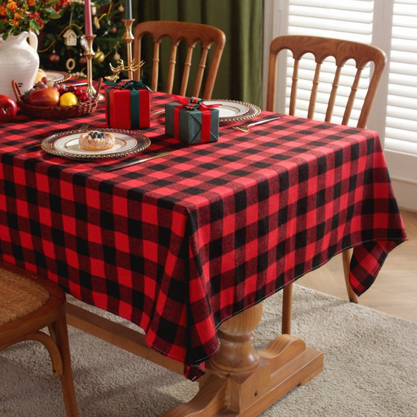 Black & Red Tablecloth