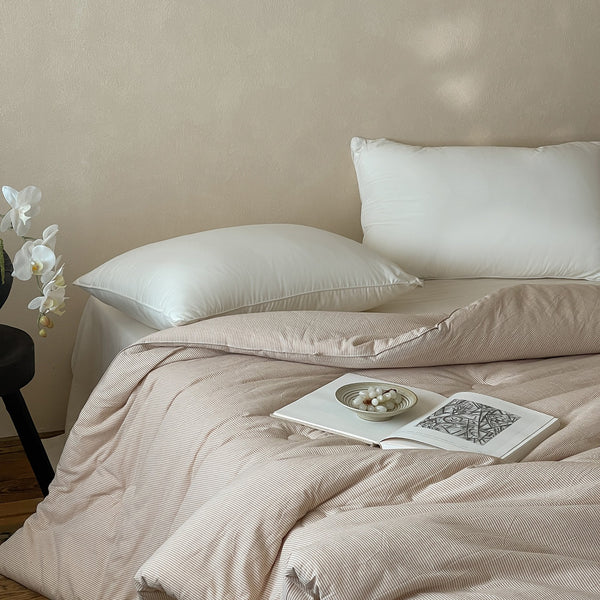 Minimalist Stripe Summer Quilted Blanket