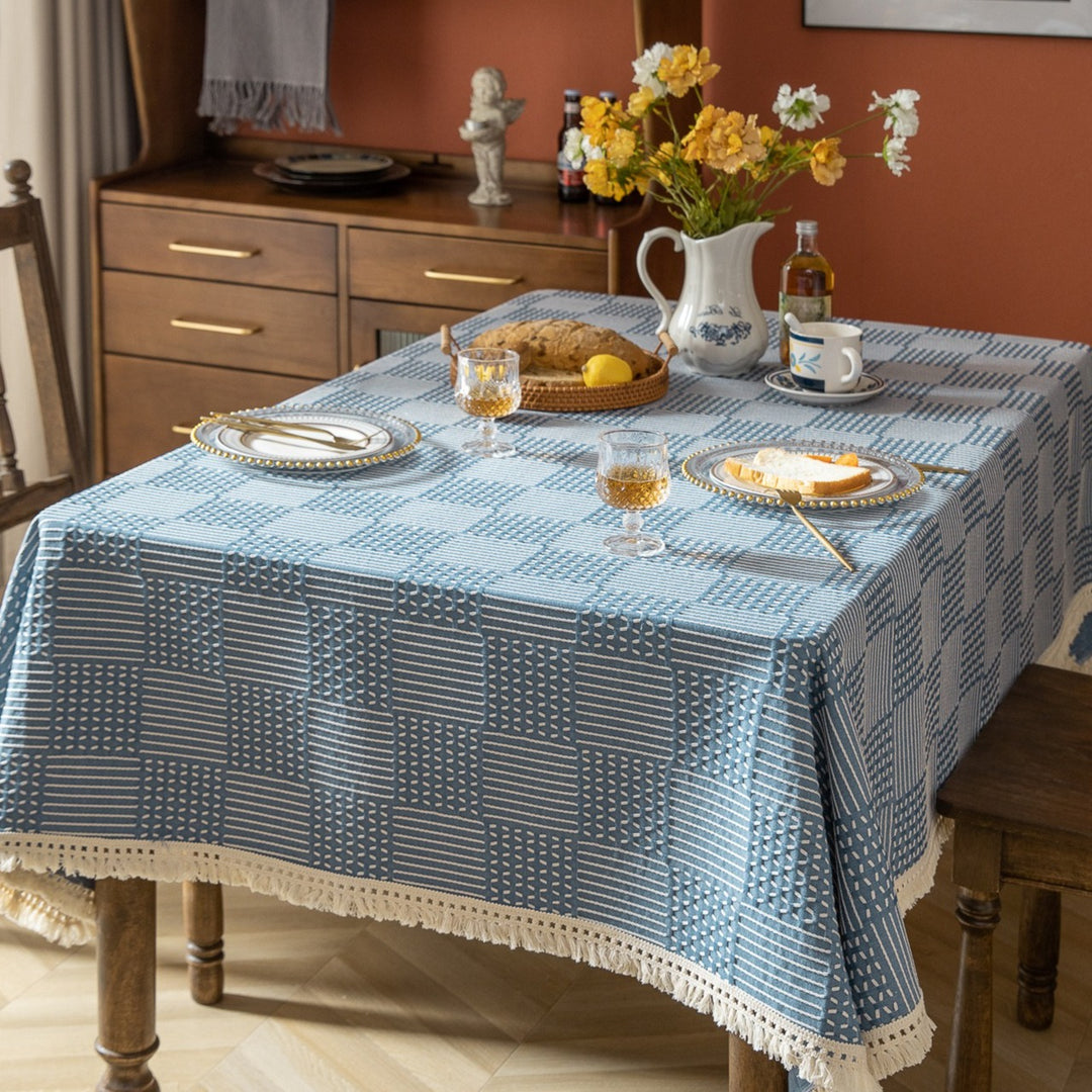 Vintage Geo Weave Tablecloth