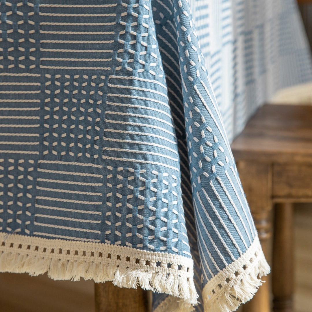 Vintage Geo Weave Tablecloth