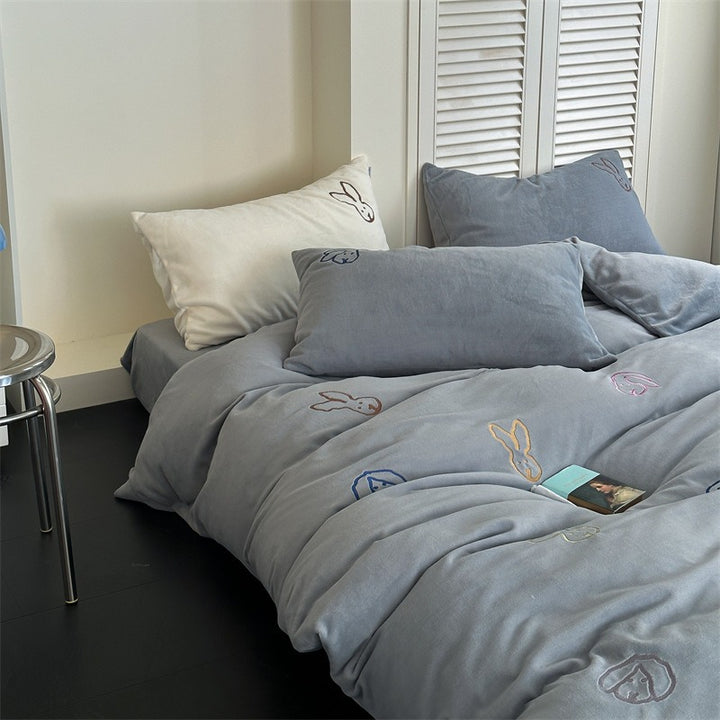 Warm Bunny Bedding Set Collection