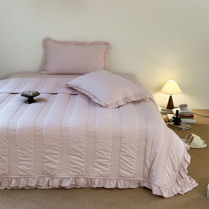 Soft Cream Summer Quilted Blanket