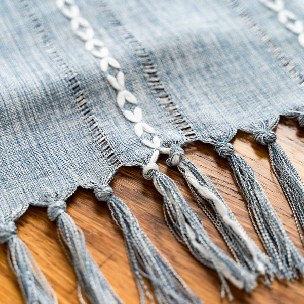 Cloudy Day Tassel Table Runner