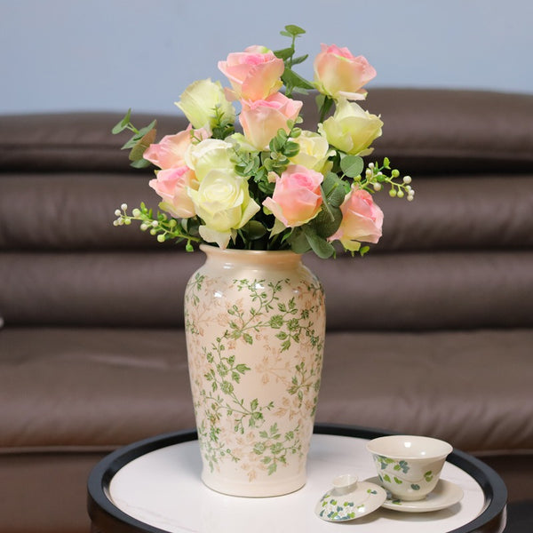 Green Garden Ceramic Vase