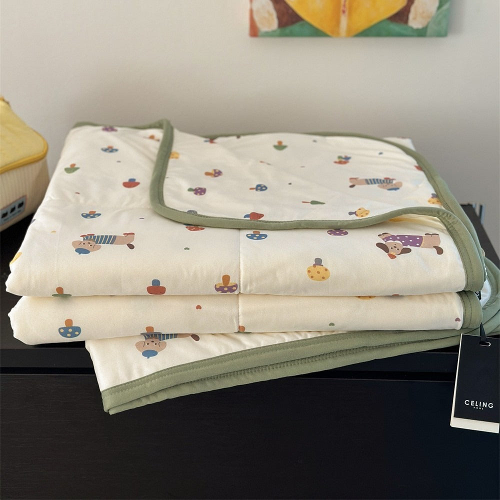 Dachshund Summer Quilted Blanket