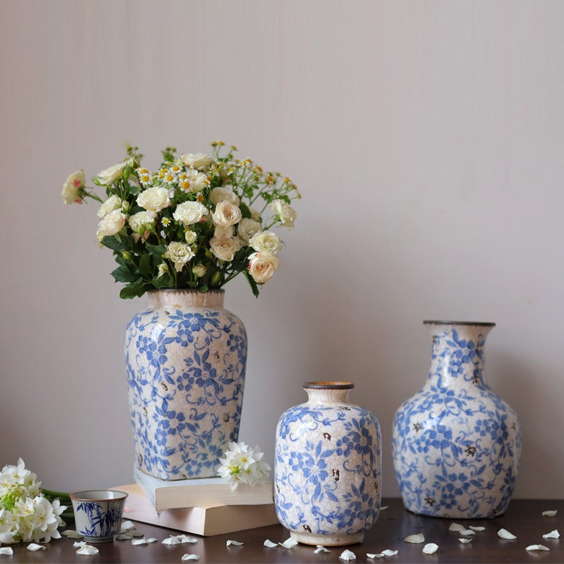 Blue Countryside Ceramic Vase Collection