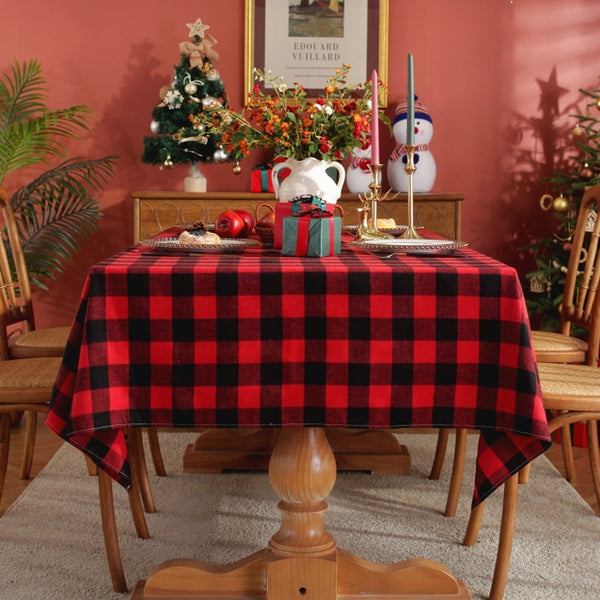 Black & Red Tablecloth