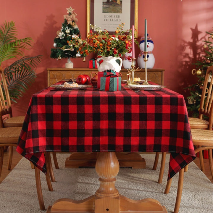 Black & Red Tablecloth