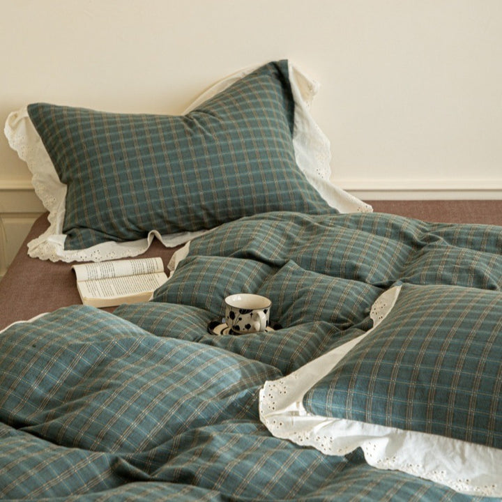 Morning Coffee Tartan Bedding Set