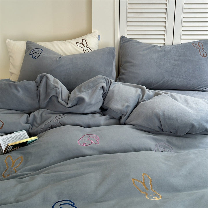 Warm Bunny Bedding Set Collection