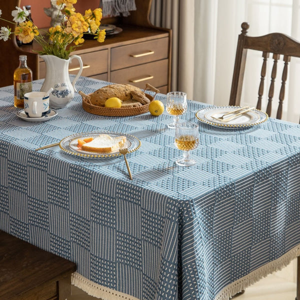 Vintage Geo Weave Tablecloth