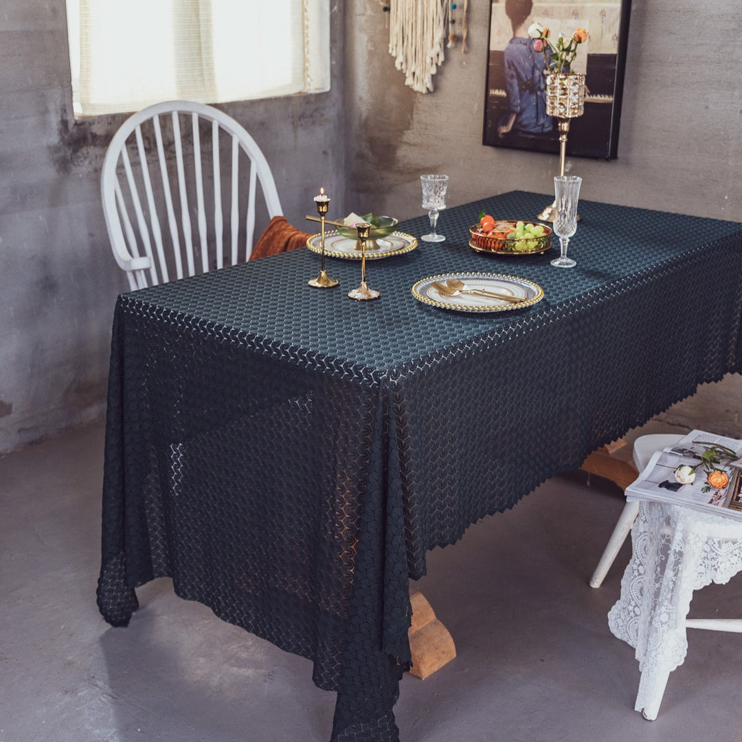 Rustic Ripple Lace Tablecloth