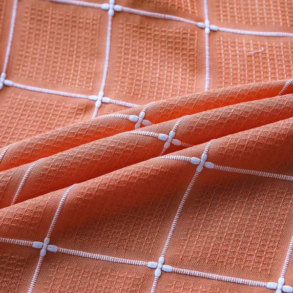 Sunlit Check Fringe Curtain