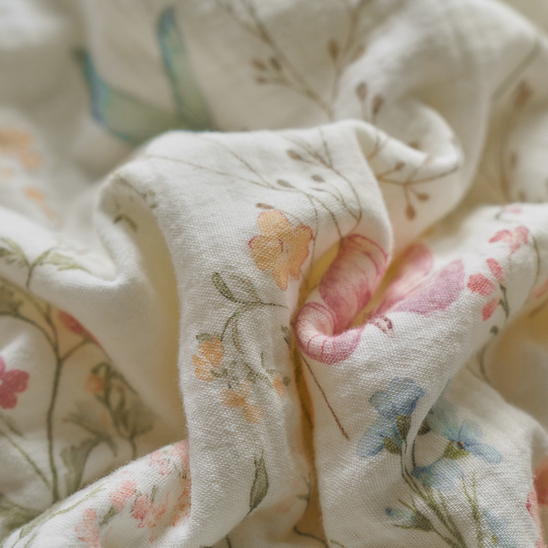 Colourful Garden Summer Quilted Blanket