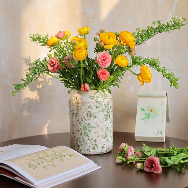 Green Garden Ceramic Vase