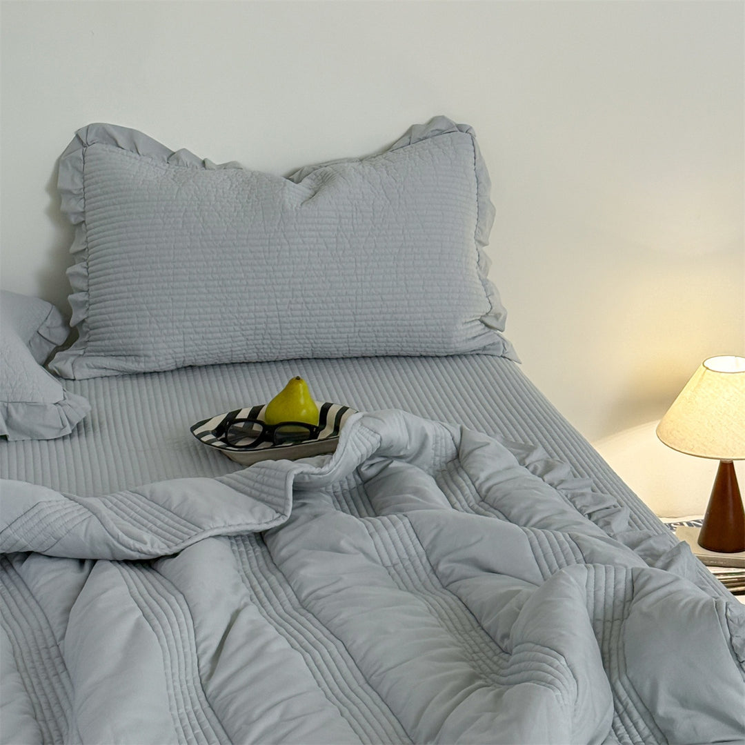 Soft Cream Summer Quilted Blanket