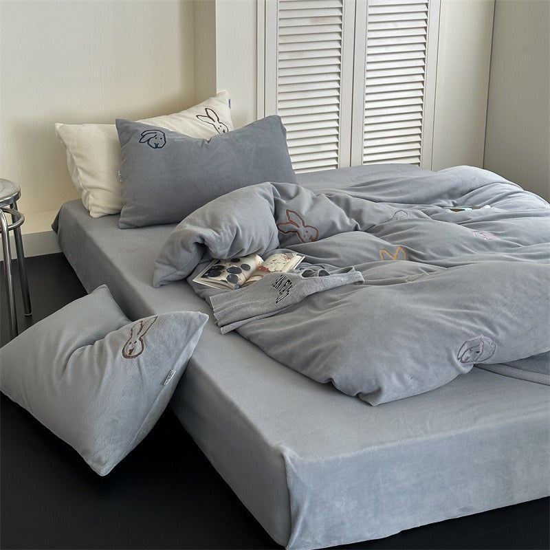 Warm Bunny Bedding Set Collection