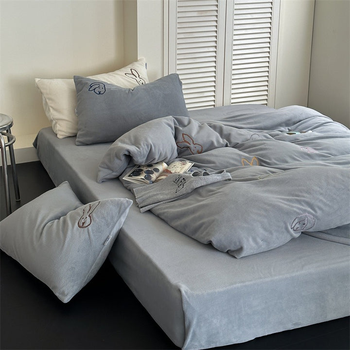 Warm Bunny Bedding Set Collection