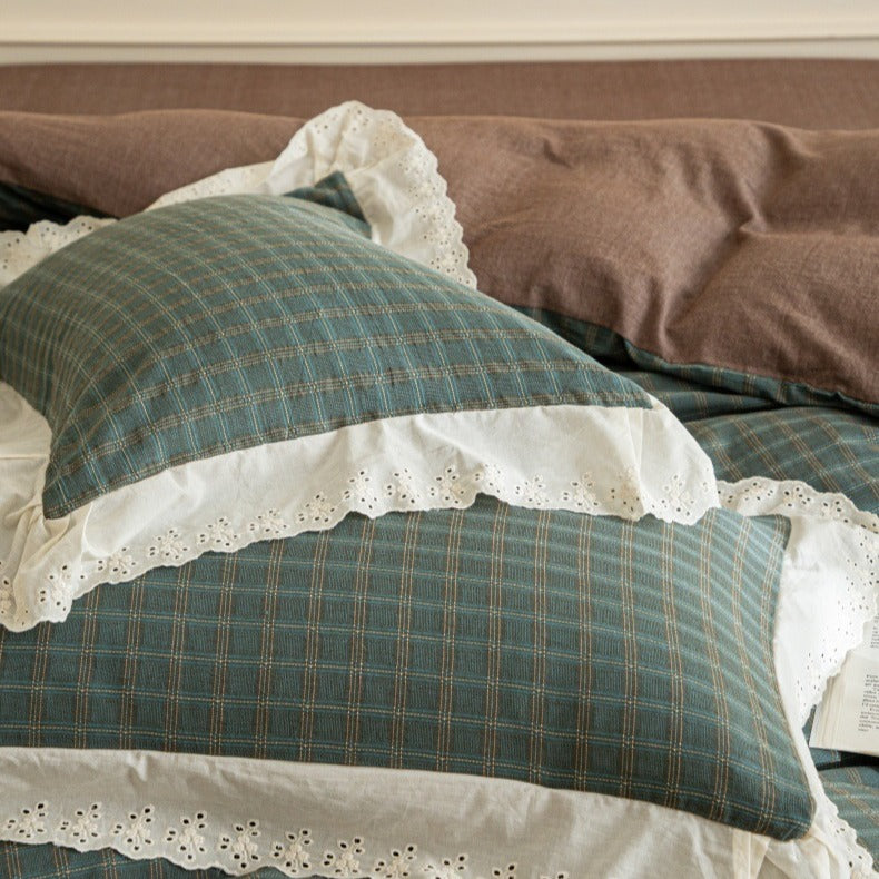 Morning Coffee Tartan Bedding Set