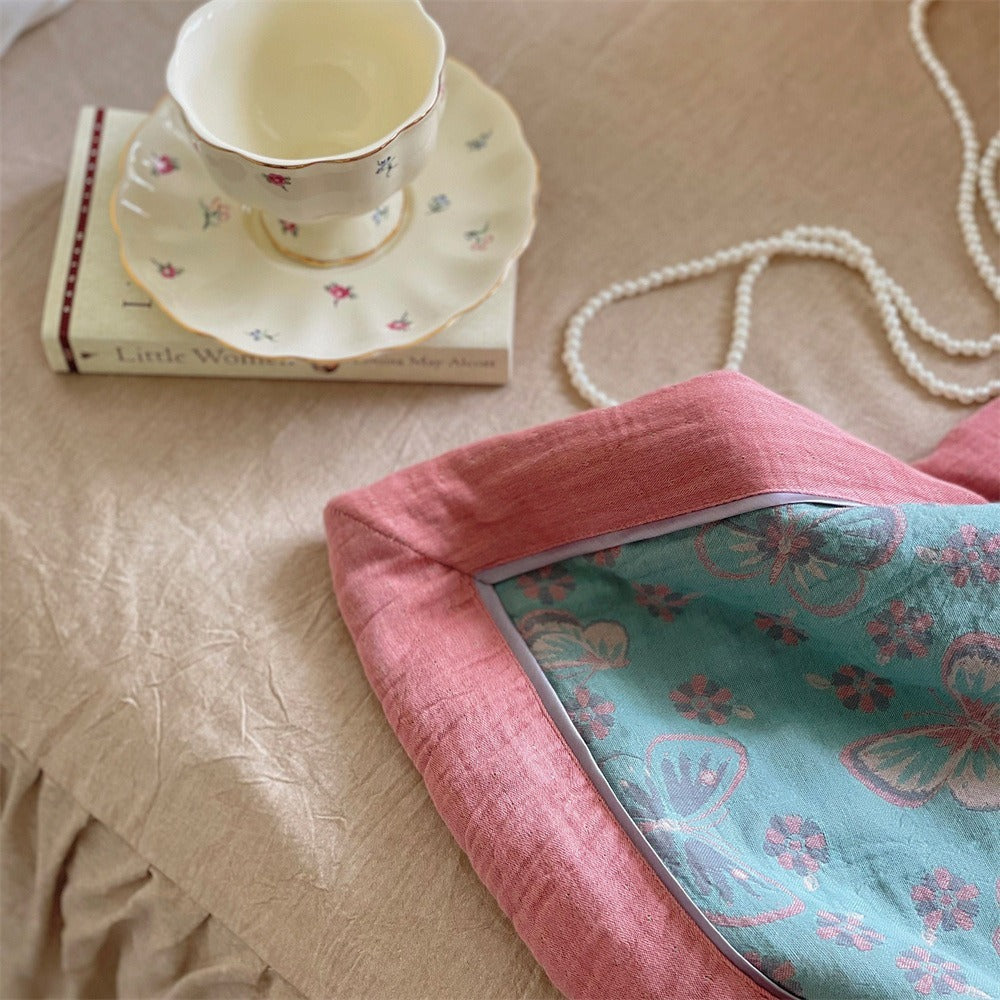 Butterfly Canvas Summer Quilted Blanket