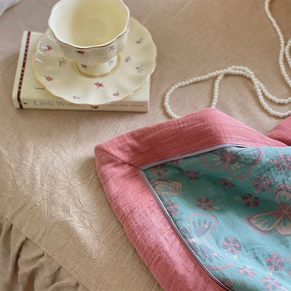 Butterfly Canvas Summer Quilted Blanket