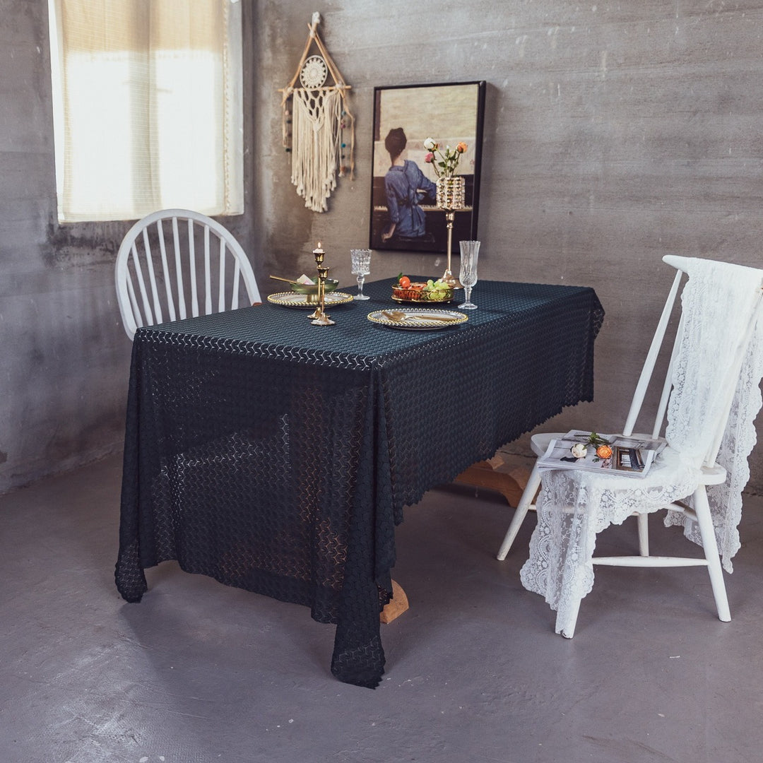 Rustic Ripple Lace Tablecloth