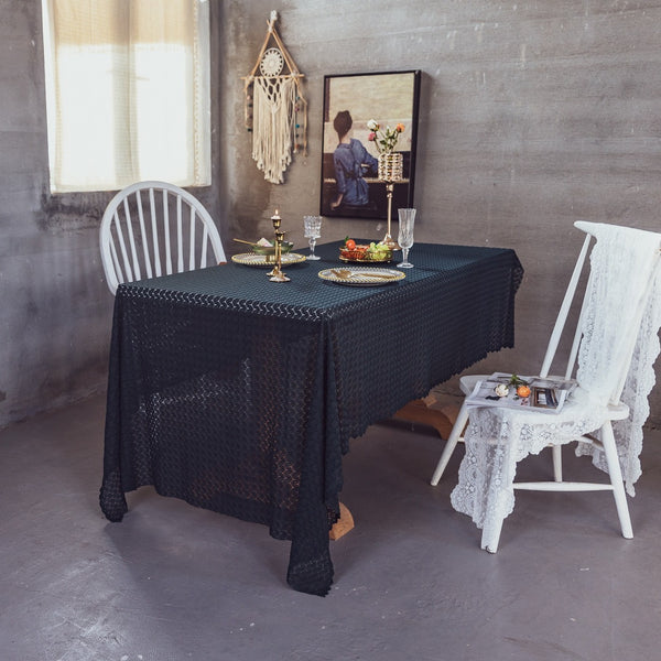 Rustic Ripple Lace Tablecloth
