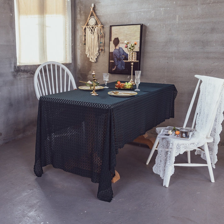 Rustic Ripple Lace Tablecloth
