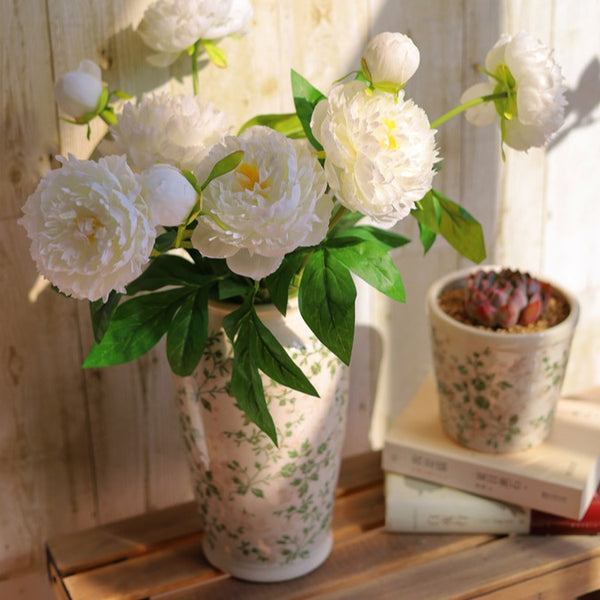 Green Garden Ceramic Vase