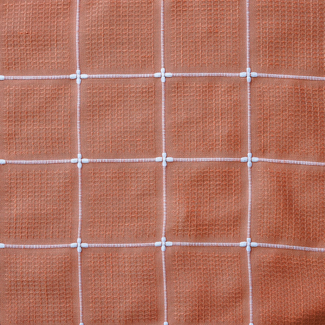 Sunlit Check Fringe Curtain