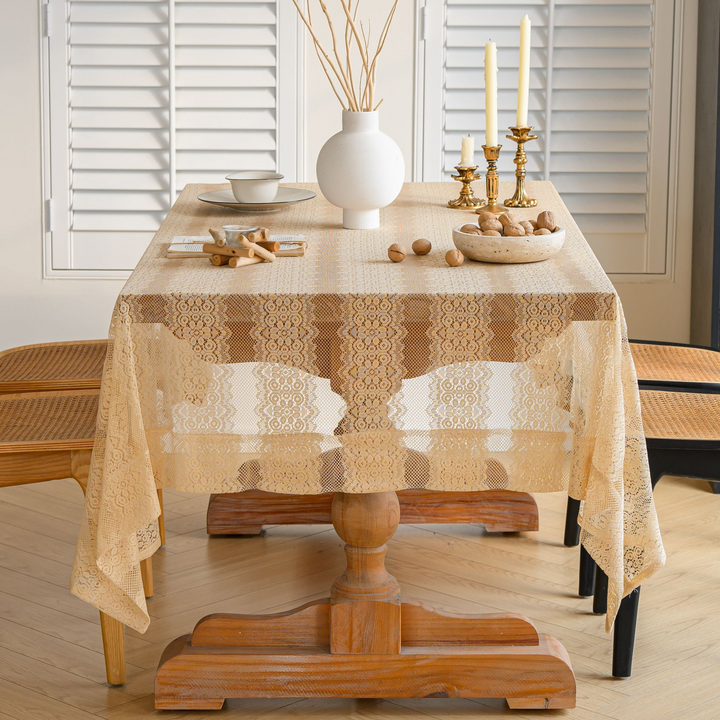 Retro Stripe Lace Tablecloth