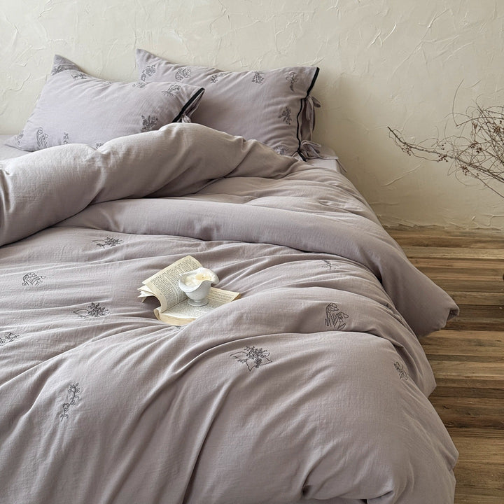 Herb Embroidery Bedding Set