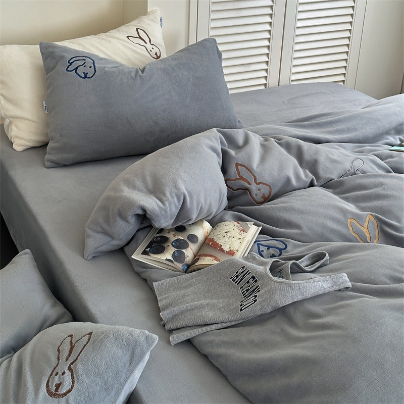 Warm Bunny Bedding Set Collection
