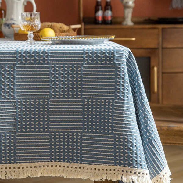 Vintage Geo Weave Tablecloth