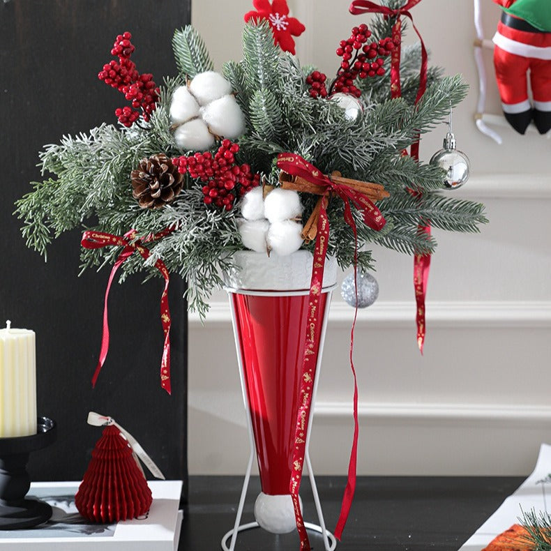 Santa Hat Vase