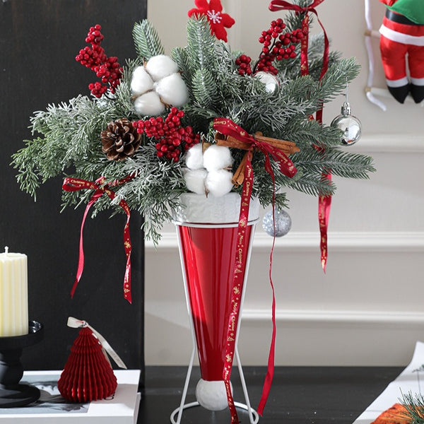 Santa Hat Vase