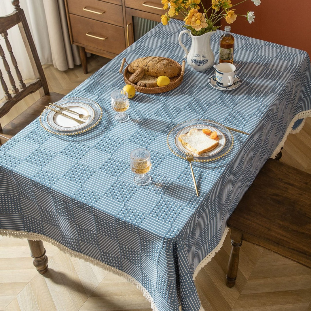 Vintage Geo Weave Tablecloth